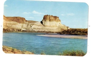 Postcard Toll Gate Rock & Green River Near Green River Wyoming Lincoln Hwy - Bild 1 von 2