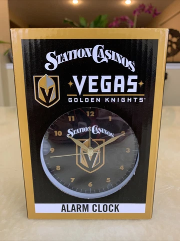 Station Casinos Vegas Golden Knights Alarm Clock Brand New Boxed Cover