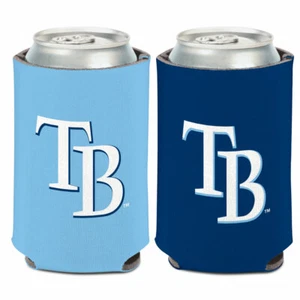 2 PC TAMPA BAY RAYS CAN COOLER KOOZIE SET 2 SIDED MLB OFFICIALLY LICENSED - Picture 1 of 1