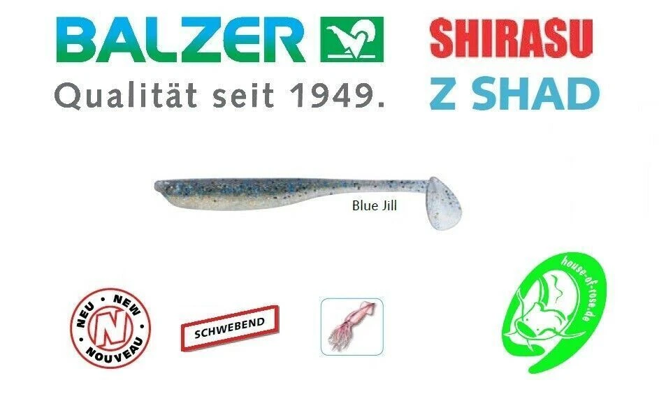 Balzer Shirasu Z-Shad 6,5/9,5/12,5 cm Shad Gummifisch Hecht Zander Barsch Bait - Bild 1 von 1