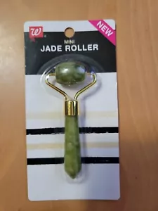 Mini Facial Massage Gua Sha Green Marbled Jade Roller - Picture 1 of 12