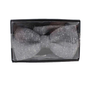 Jack Willis NEW $50 Gray Black Wool Silk Donegal Bow Tie - Picture 1 of 4