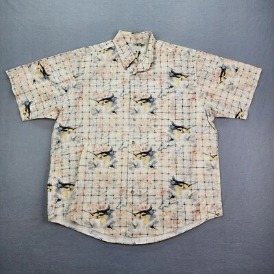 Vintage Crossings Button Up Shirt Mens Large Multicolor Fishing Marlins Map - Image 1 of 4