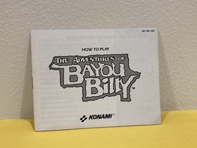 1989 NINTENDO NES The Adventures Of Bayou Billy Instruction Booklet Manual ONLY