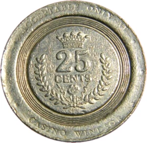 Token de casino Windsor de Canadá 25 centavos (02267) - Imagen 1 de 2