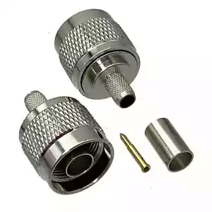 10 piezas Conector N Macho Enchufe Crimpado RG8X RG-8X LMR240 Cable RF Coaxial Recto - Imagen 1 de 2