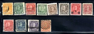 1930-35 Canada King George V 12-Stamp Set Scott # A59 & A81 Canc/VLH  - Picture 1 of 1