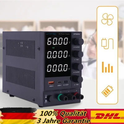 0-60V 0-5A DC Labornetzteil DPS605U Regelbares Netzteil Anschluß Power Supply - Bild 1 von 4