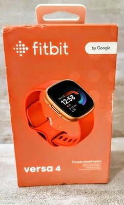 Fitbit Versa 4 Copper Rose Aluminum w/ Black Pink Sand Infinity Band FB523RGRW - Image 1 of 4