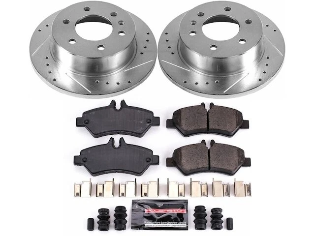 Kit de pastillas de freno trasero y rotor para Mercedes Freightliner Sprinter 3500 2500 BP29D8 Foto 1 de 1