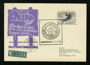 Austria 1964 Event Cover Winter Olympic Games 1964 - Innsbruck / Slalom sc 711 - Picture 1 of 2