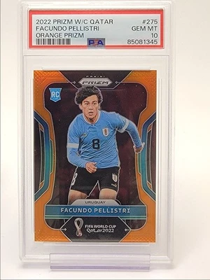 FACUNDO PELLISTRI 2022 PRIZM FIFA ЧЕМПИОНАТ МИРА ОРАНЖЕВЫЙ RC /25 PSA 10 Q5860 - Изображение 1 из 2