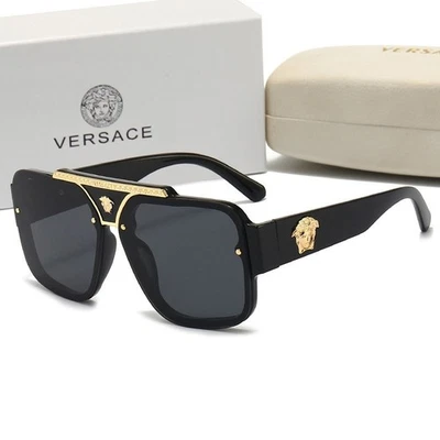 Women's Versace Classic Square Sunglasses Stylish Big rimmed sunglasses with Box