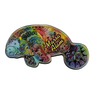 Marsa Alam Manatee Refrigerator Magnet Colorful Suecoccia Art Souvenir Egypt - Picture 1 of 2