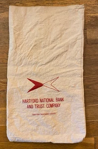 Vintage Geldbeutel Hartford National Bank + Trust Atomic rote Buchstaben 11" x 20" - Bild 1 von 11