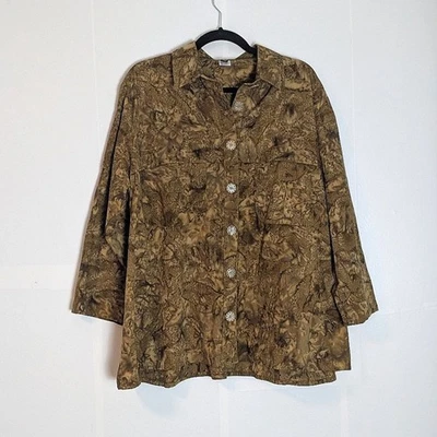 Vestido para matar teñido algodón botón delantero top talla única Lagenlook arte para usar Foto 1 de 4