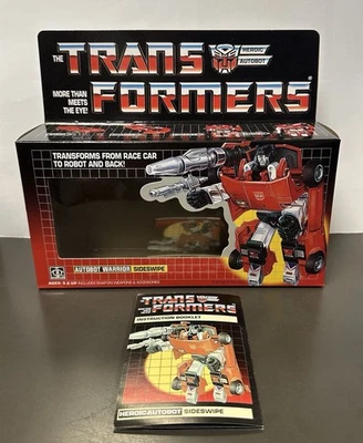 G1 Transformers Sideswipe REISSUE Box And Instructions PERFECT CONDITION - Image 1 of 4