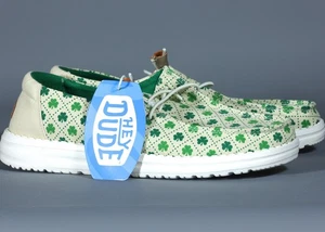 Zapato para mujer HEY DUDE WENDY LUCK SHEMROCK ligero sin cordones talla W9” - Imagen 1 de 3
