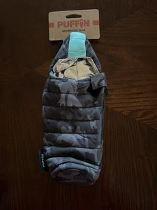 Puffin Beverage Bag 12oz. Bottle Holder Koozie Sleeping Bag Gray Camo NEW!! - Picture 1 of 4