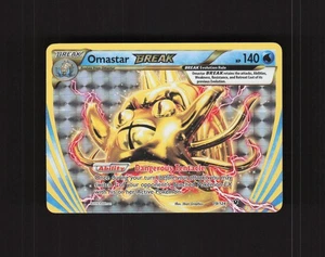Omastar BREAK 19/124 Fates Collide Full Art Ultra Rare Holo Pokemon Card LP - Picture 1 of 10