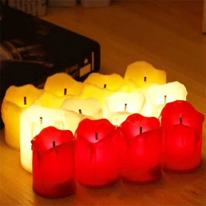 4/8X Velas Votivas LED Sin Llama Luz de Té Alimentado por Batería Fiesta Hogar Decoración SS - Imagen 1 de 15