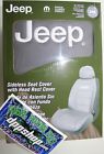 GREY jeep suv 4x4 wagon truck car sideless embroidered seat cover vinyl pocket