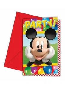 24Pk X 6 WHOLESALE BOX Disney Mickey Mouse Clubhouse Birthday Party Invitations - Picture 1 of 1