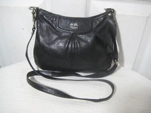 Bandolera/bolso de hombro vintage Coach Madison Swing Pack de cuero negro. - Imagen 1 de 14