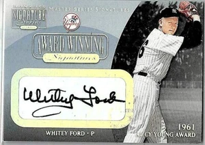 WHITEY FORD 2001 DONRUSS SIGNATURE AWARD WINNING SIGNATURES CERTIFIED AUTOGRAPH - Picture 1 of 1
