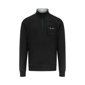 Mercedes AMG Petronas F1 1/4 Zip Sweatshirt- Black - Picture 1 of 7