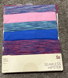 Girls SO® 5-pk Seamless Hipster Panties Size XL - Picture 1 of 4