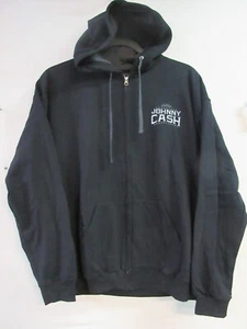 JOHNNY CASH LICENSED BAND CONCERT MUSIC ZIP UP HOODIE SWEATSHIRT 2XL / XXL - Picture 1 of 5