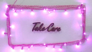 Take Care Standing Wooden Table Sign Plate Handmade Cutout Decoration Collection - Imagen 1 de 8