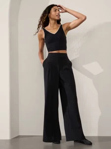 Athleta Pinnacle hoch geschnittene Hose Hose schwarz NEU 129 $ 2P 2 Petite - Bild 1 von 5