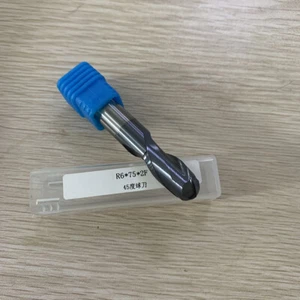 HRC45R6X75-2Flute Diameter 12mm CNC Carbide Spiral ball Nose End Mill Router Bit - Picture 1 of 2