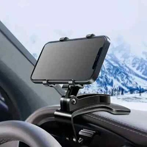 360 ° SUPPORTO REGOLABILE GIREVOLE PER TELEFONO CRUSCOTTO AUTO - Zdjęcie 1 z 5