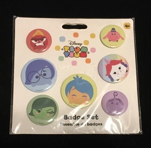 Disney Store Pixar Inside Out Tsum Tsum Badge Button / Badge Set - Image 1 of 1
