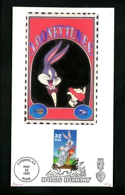 US FDC #3137a Barre Bugs Bunny Looney Tunes 24/32 Burbank CA 1997 - Image 1 of 2