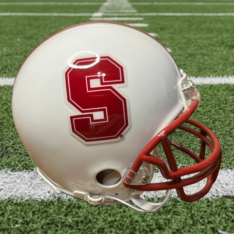 Stanford Cardinal Vintage Riddell Mini Helmet 3 5/8 White Helmet  1992-2001 Cover