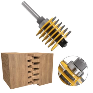 Adjustable Finger Joint Router Bit 8mm/12mm Shank Cutter Comb Wood Tool - Picture 1 of 9