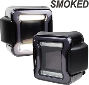 Smoked LED Tail Lights Compatible with JK 2007-2017,Rear Lights w/Tunnel Edition - Picture 1 of 9