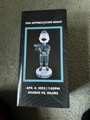 2023 SJ Sharkie BOBBLEHEAD San Jose Sharks SGA Never Taking Out Of Box Cover