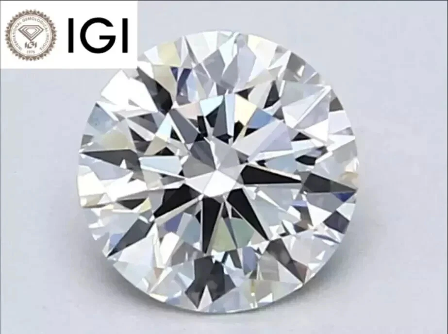 Lab Grown Diamond 1.0 CARET STONE- ROUND SHAPE -VVS2 -G COLOUR - IGI CERTIFIED - Image 1 of 4