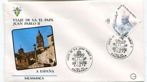 D33077 Visita Papal Papa Juan Pablo II Cubierta Salamanca España Foto 1 de 1