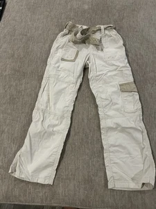 Abercrombie Girls Beige Cargo Cotton Pants. Size 11/12 - Picture 1 of 7