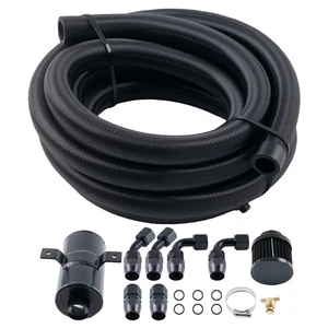 Baffled Motor Oil Catch Can 0.75L 750ML 10AN w/ 3M Hose Fuel Line Fittings Kit - Picture 1 of 12