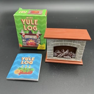 Mini Yule log Light Up Fireplace Crackling Sound Doll House Christmas Decor - Picture 1 of 10