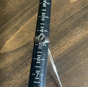 Vintage Sterling Silver Signed ZPI Carved Head Start Oxidized Ring W/necklace - Picture 1 of 6