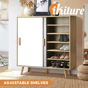 Oikiture Shoes Rack Shoe Storage Cabinet Organiser Sideboard Shelf Cupboard - Picture 1 of 11
