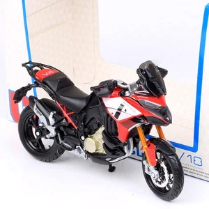 Bburago 1:18 Scale Ducati Multistrada V4 Touring Motorcycle Model Bike Toy Red - Picture 1 of 12